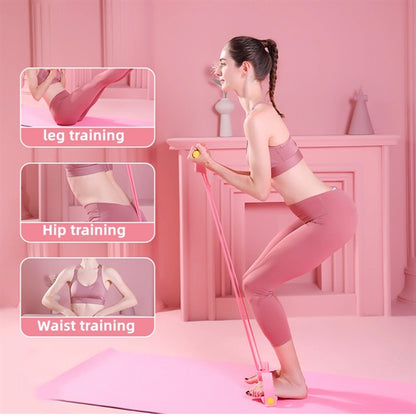 Fitness Gum 4 Tube Resistance Bands Latex Pedal