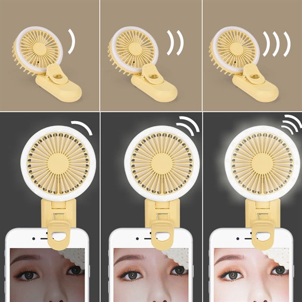 Mini Light Phone Clip Fan