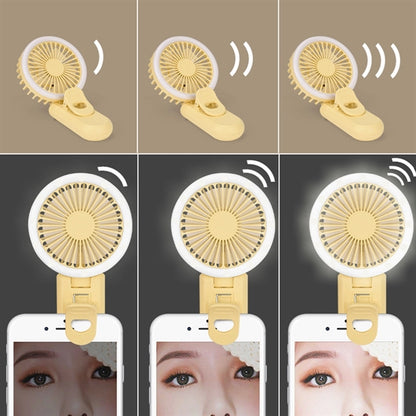 Mini Light Phone Clip Fan