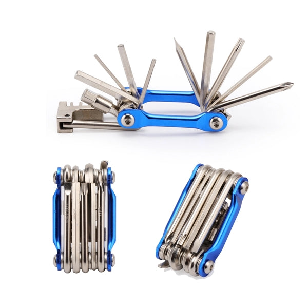 11 In One Folding Portable Bicycle Multitool Tool Kit