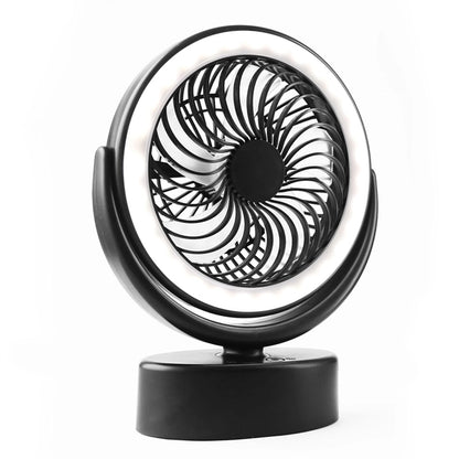 Portable Camping Fan With Led Lantern
