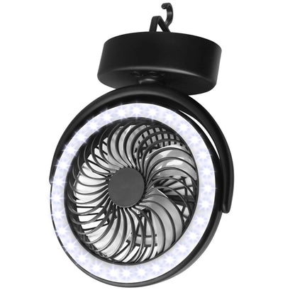 Portable Camping Fan With Led Lantern