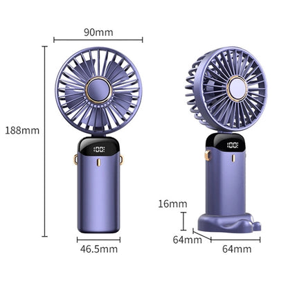 Led Digital Display Handheld Fan