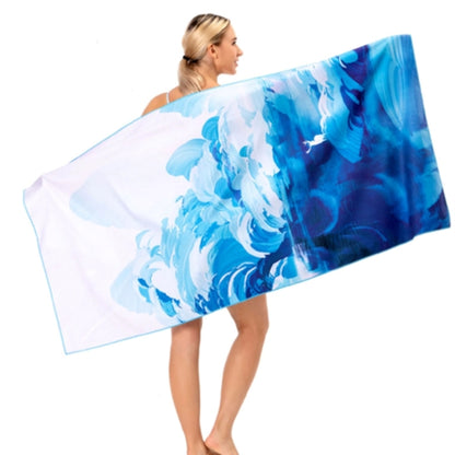 40"x 75" Sublimated Microfiber Sand Proof Beach Towel