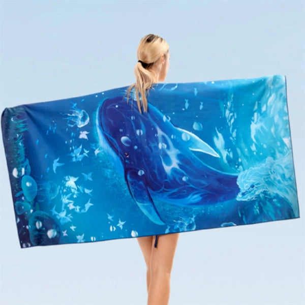 40"x 75" Sublimated Microfiber Sand Proof Beach Towel