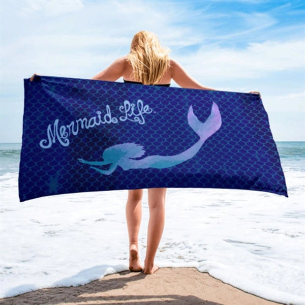 Sublimated Microfiber Terry Beach Towel