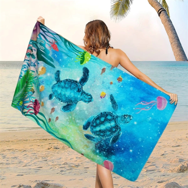 40"x 75" Sublimated Microfiber Terry Beach Towel