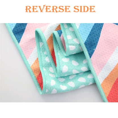 25"x 50" Sublimated Sand Proof Waffle Microfiber Beach Towel