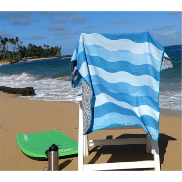 30"x 60" Sublimated Sand Proof Waffle Microfiber Beach Towel