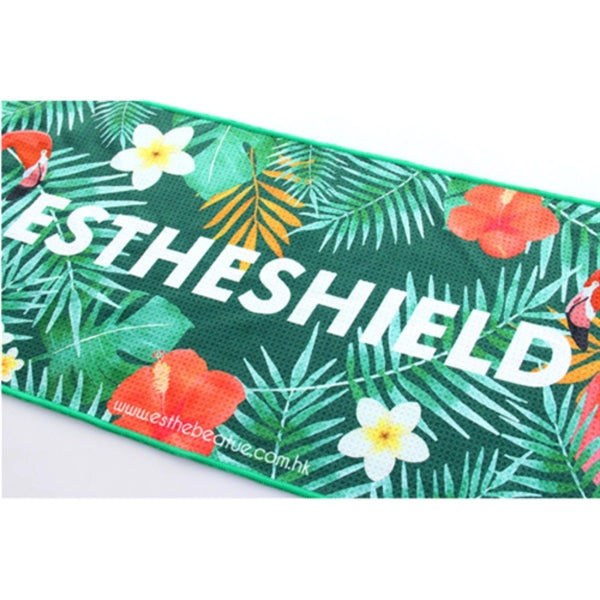 40"x 75" Sublimated Waffle Microfiber Sand Proof Beach Towel