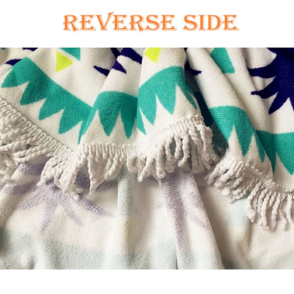 Round Sublimated Plush Microfiber Beach Towel