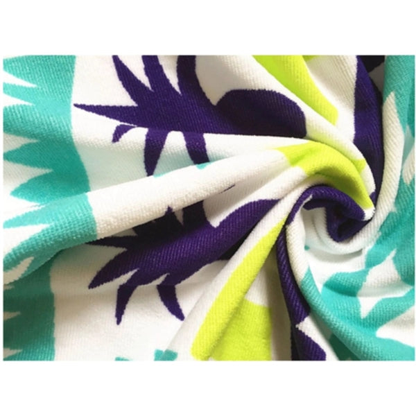 Round Sublimated Plush Microfiber Beach Towel