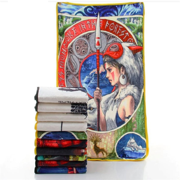 25"x 50" Sublimated Microfiber Velour Beach Towel