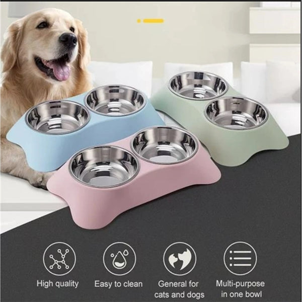 Stainless Steel Double Pet Bowl