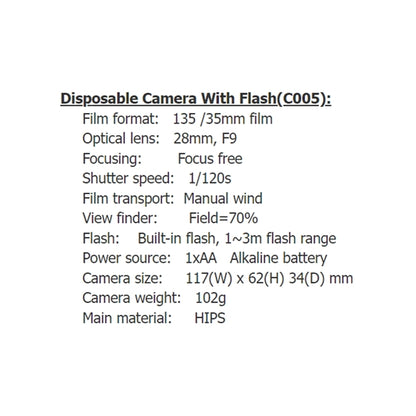 Custom Disposable Camera