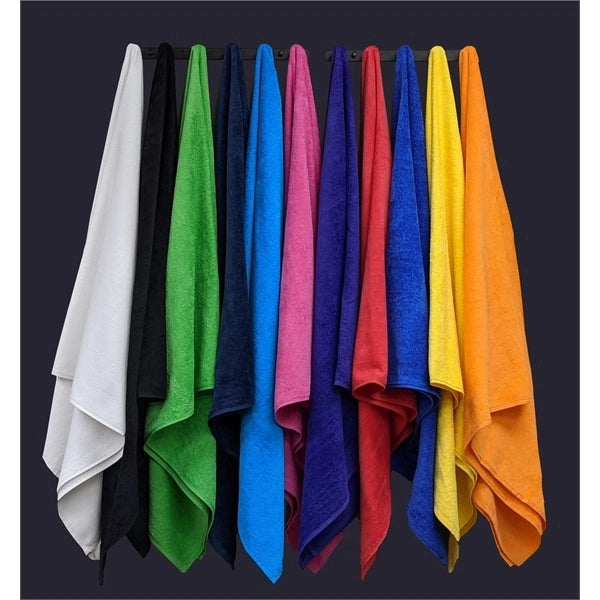 Velour Beach Towel Hemmed (30 X 60)  11lbs/dzn