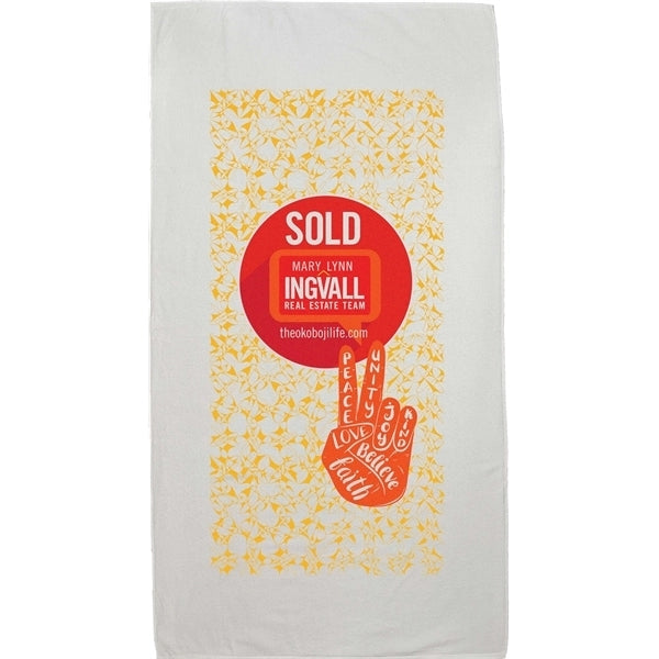 Large Velour Beach Towel Hemmed (35 X 70) 15lbs/dzn