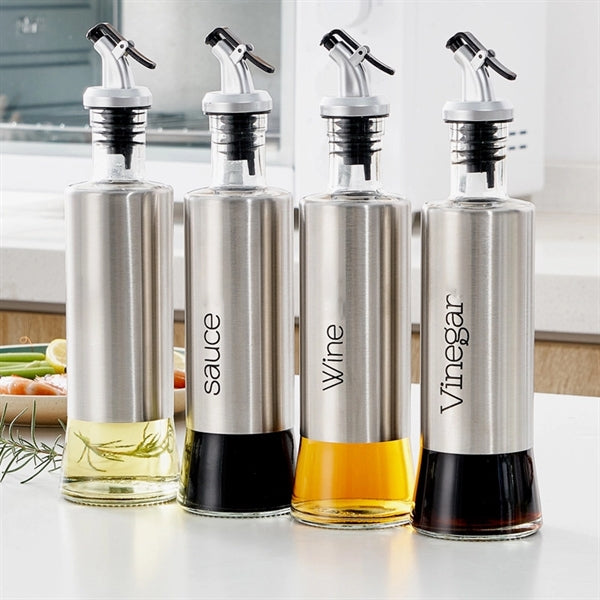 Stainless Steel Glass Oil Jug Bottle