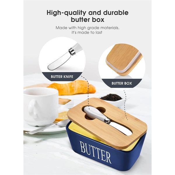 Large Butter Dish with Lid