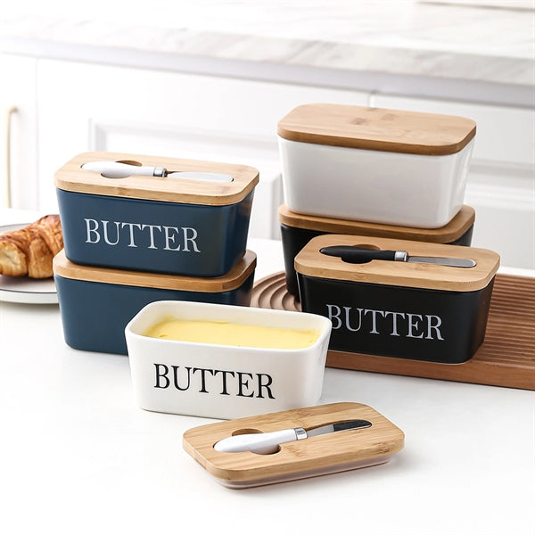 Large Butter Dish with Lid