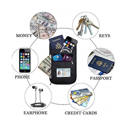 Rfid Blocking Passport Neck Wallet