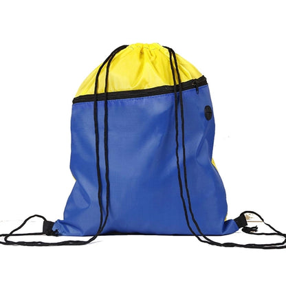 Oxford Cloth Drawstring Backpack With Zipper