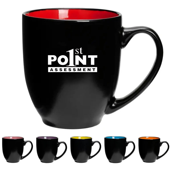 16Oz Bistro Two-Tone Ceramic Mugs