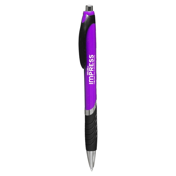 Bright Colors Rubber Grip Ballpoint Pen