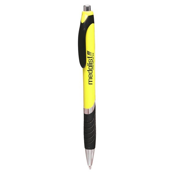 Bright Colors Rubber Grip Ballpoint Pen