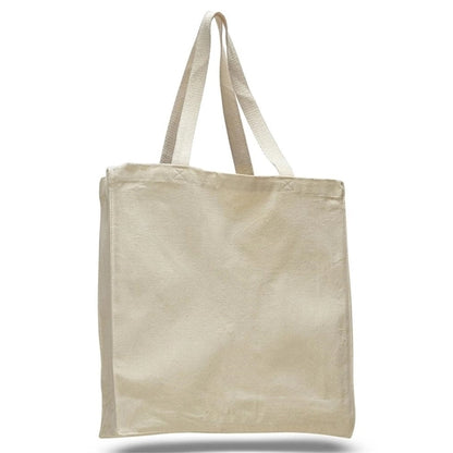 Cotton Canvas Gusset Tote Bag (14 x 15 x 4) 12Oz