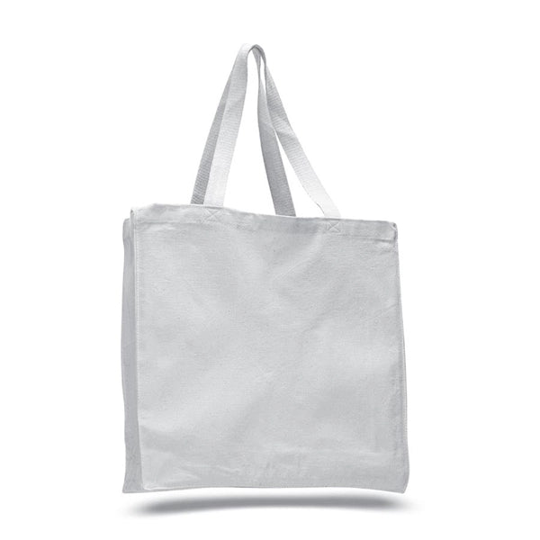 Cotton Canvas Gusset Tote Bag (14 x 15 x 4) 12Oz