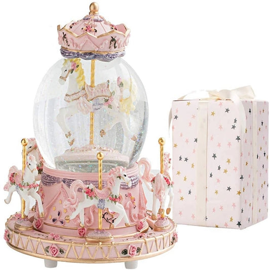 Led Lights Musical Box Snow Globe