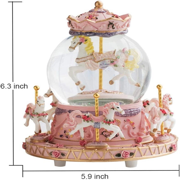 Led Lights Musical Box Snow Globe