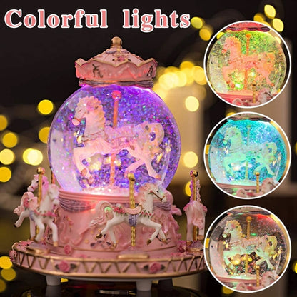 Led Lights Musical Box Snow Globe