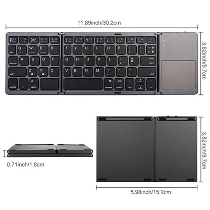 Universal Foldable Bluetooth Keyboard With Touchpad
