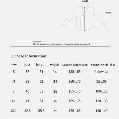 Full Zip-Up Yoga Top Workout Running Jacket