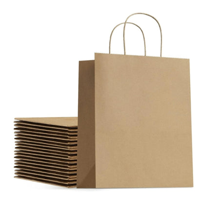 Brown Kraft Paper Gift Bag With Handle