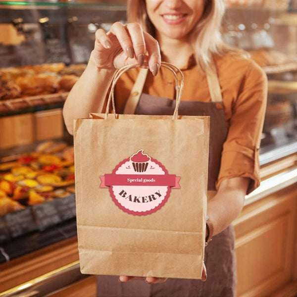 Brown Kraft Paper Gift Bag With Handle