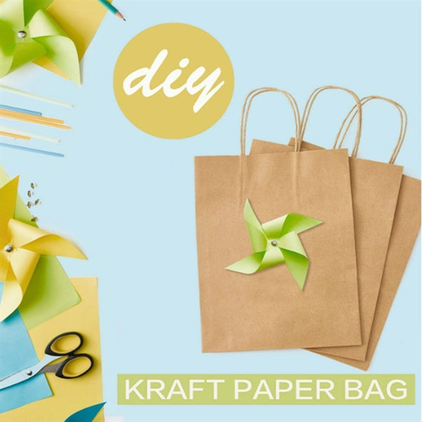 Brown Kraft Paper Gift Bag With Handle