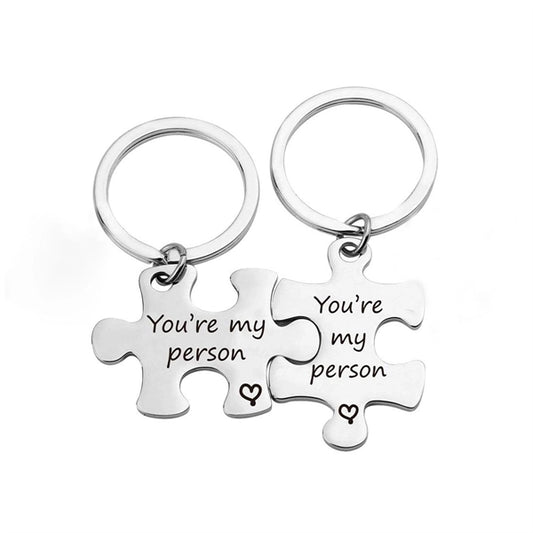 Puzzle Key Jewelry Stainless Steel Keychain
