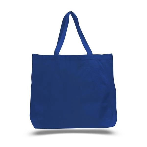 Canvas Jumbo Tote W/ Bottom Gusset (20"x15"x5") 12Oz