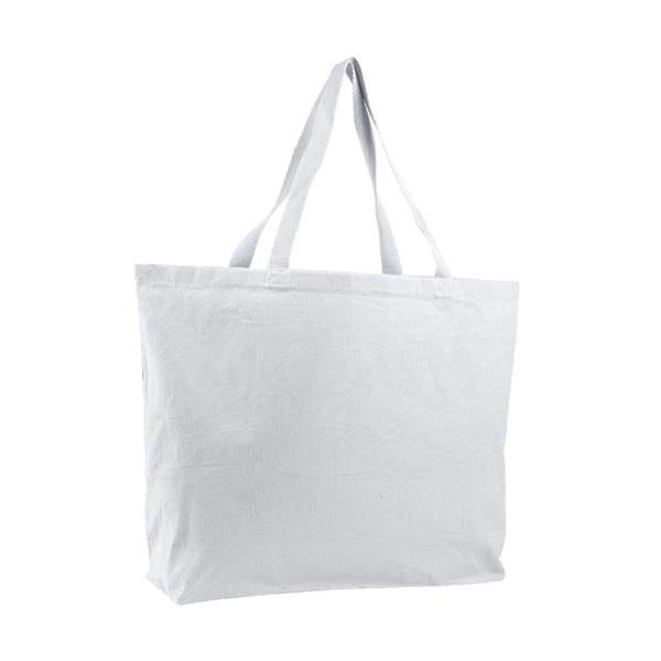 Canvas Jumbo Tote W/ Bottom Gusset (20"x15"x5") 12Oz