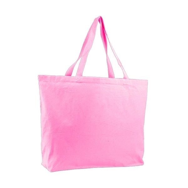 Canvas Jumbo Tote W/ Bottom Gusset (20"x15"x5") 12Oz