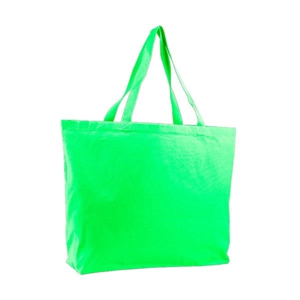 Canvas Jumbo Tote W/ Bottom Gusset (20"x15"x5") 12Oz