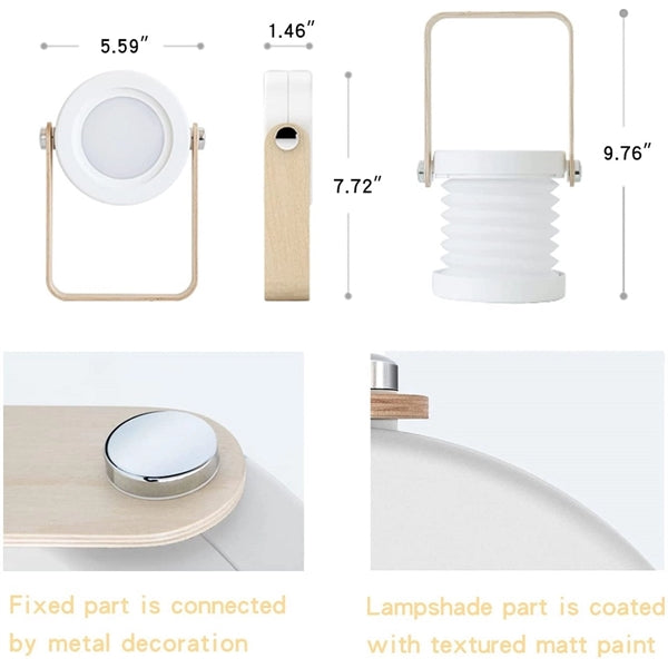 Foldable Led Night Light Reading Lamp Portable Lantern