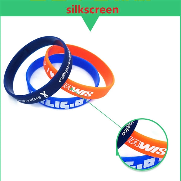 Rubber Silicone Wristband Bracelet Customized