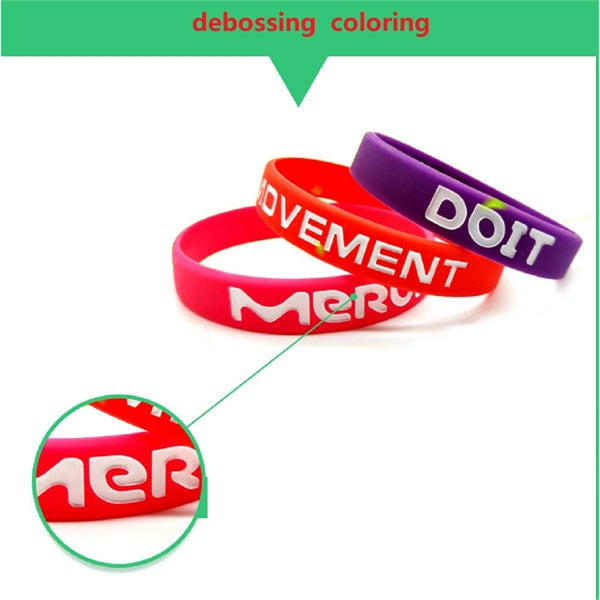 Rubber Silicone Wristband Bracelet Customized