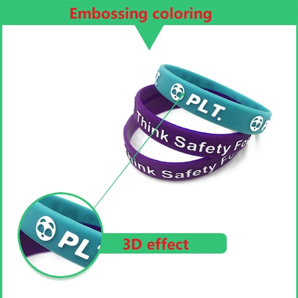 Rubber Silicone Wristband Bracelet Customized