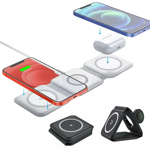 15W 3 In 1 Magnetic Wireless Charger