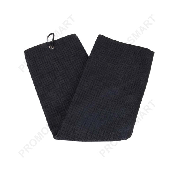 Embroidered Microfiber Waffle Golf Towel